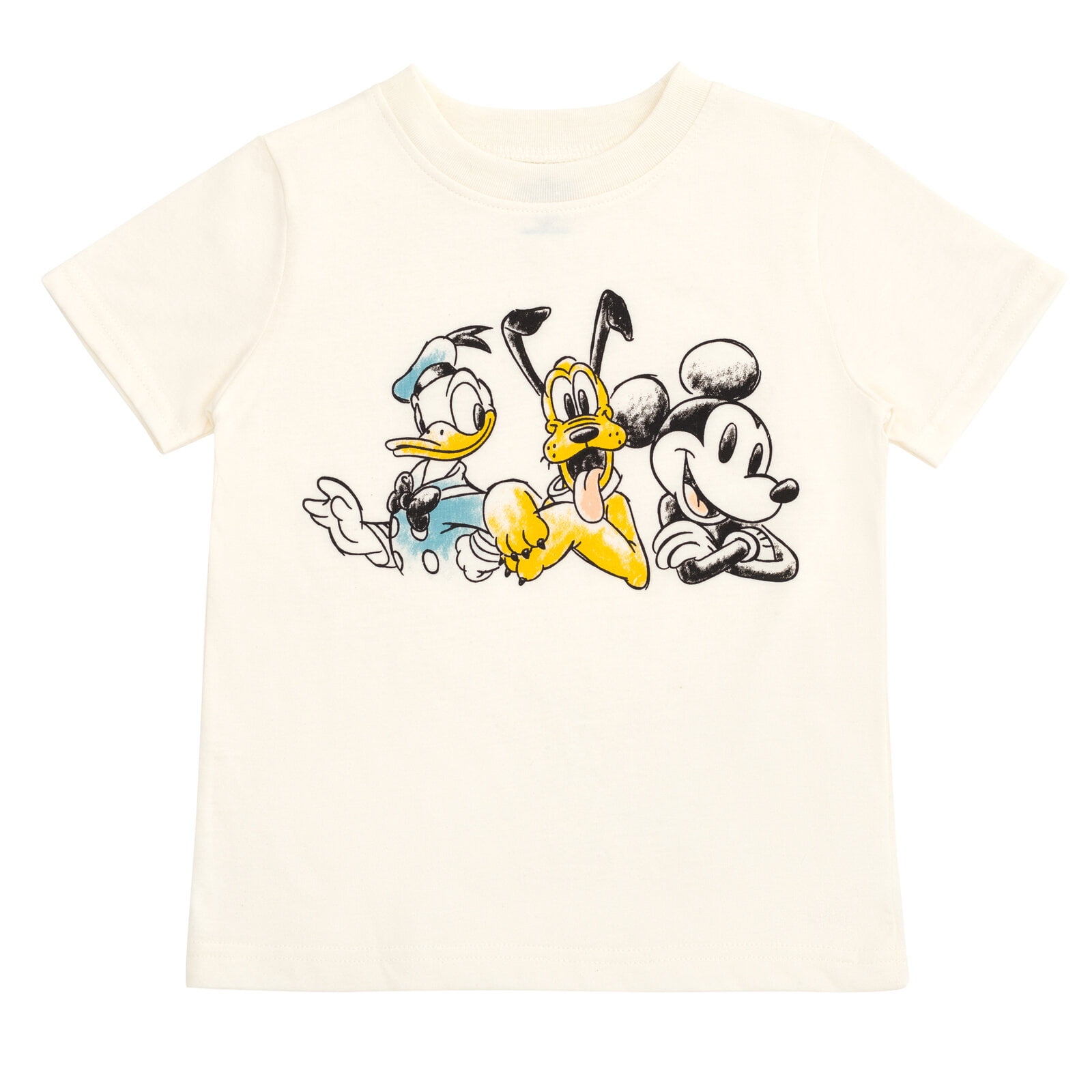 Disney Mickey Mouse Goofy Donald Duck Cotton Gauze Button Down Shirt, T-Shirt and Shorts 3 Piece Outfit Set Infant to Little Kid