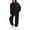 Black, variant on Silver Polyester Activewear Hooded Neck Weekend Full-Length Women's Trousers Suit, AUTOMET Womens 2 Outfits Hoodie Sweatsuit Sets Oversized Sweatshirt Baggy Fall Fashion Sweatpants With Pockets