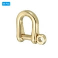 thumbnail image 3 of Uxcell D-Ring Shackle, 4 Pack 6mm Inner Width Brass Pin Shackle U Type Key Fob Hook, 3 of 5