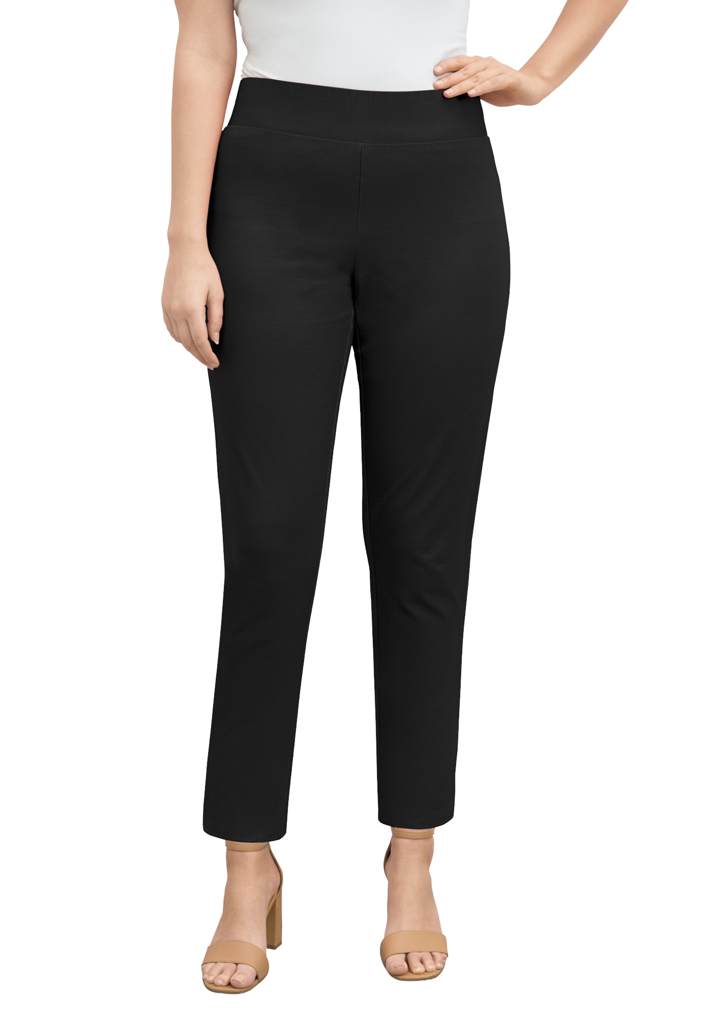 Size Tummy Control Twill Ankle Pant 