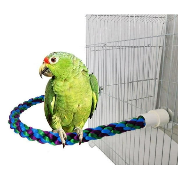Bird Cage Toy Cotton Rope Bird Perch Curved Bird Cage Rope Perch