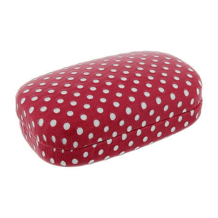 Hard Mod Pink And White Polka Dot With Interior Mirror Contact Lens Travel Case