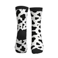 thumbnail image 2 of Men's Cow Spots Print Novelty Athletic Socks Women's Digital Printing Funky Patterned Crew Socks, 2 of 7