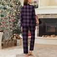 thumbnail image 3 of Maean Womens Christmas Pajamas Sets Plaid Long Sleeve Sleepwear Nightwear Soft Comfy Pjs Lounge Set, 3 of 4