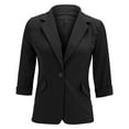 thumbnail image 2 of Sanbonepd Women's Daily Outing Regular Fit Casual Blazer Long Sleeve Solid Color Jacket, 2 of 3