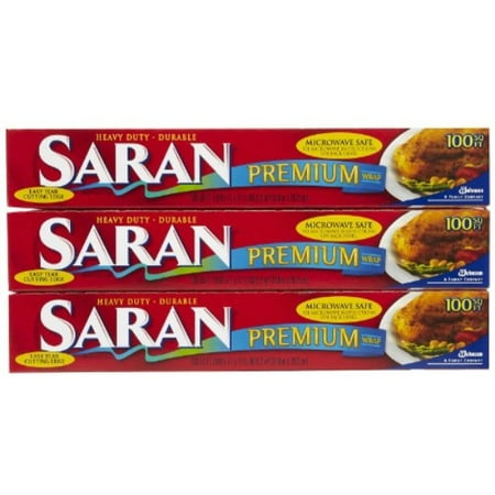 Saran Premium Plastic Wrap, 100 Sq Ft