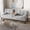 Light Dray, variant on Walsunny Convertible Futon Sofa Bed, Foldable Futon Sleeper Sofa Bed with 2 Cup Holders, Folding Loveseat Recliner with 3-Angle Adjustment Modern Couch for Living Room, Small Space, Black