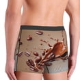 thumbnail image 3 of Goofa Coffee Beans Chocolate Splash Printed Men's Boxer Briefs Underwear, Moisture-Wicking Underwear, Trunk,Soft and Breathable Cotton Underwear-Small, 3 of 9