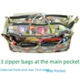 thumbnail image 2 of Bolsa de maquillaje portátil de gran capacidad, multifuncional, de tela Oxford impermeable, bolsa de almacenamiento, bolsa de lavado, bolsa con forro interior, 2 of 5