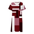 thumbnail image 4 of asddcavvf Robes pour Femmes Robe de Mode d'Été Col en V Manches Courtes, 4 of 4