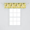 thumbnail image 2 of Ambesonne Exotic Valance Pack of 2, Avocados Dragon Fruit Guava, 54"X12", Pastel Yellow Olive Green, 2 of 4