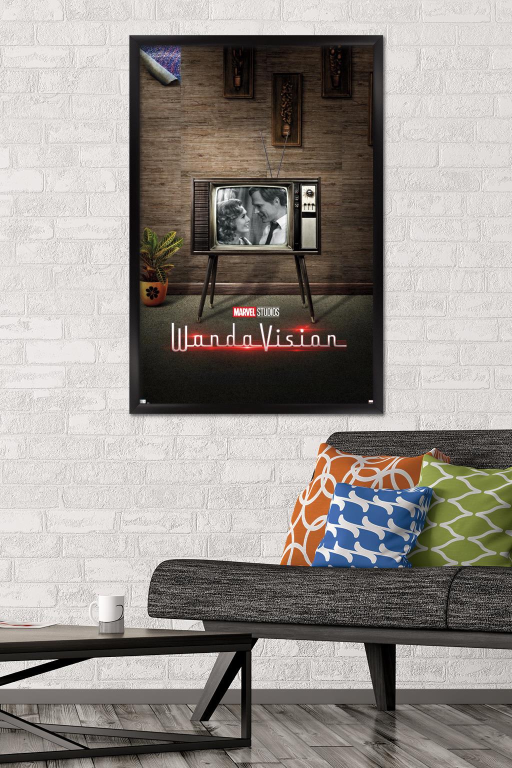Marvel WandaVision - 50's One Sheet Wall Poster, 22.375" x 34", Framed