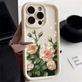 thumbnail image 3 of Funda de silicona mate con flores para iPhone, carcasa suave con flores para iPhone 15 Pro, 11, 13, 14, 12 Pro Max, XR, XS, X, 7, 8 Plus, SE, 3 of 5