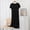 Black, variant on Naittoop Short Sleeve Modal Dress for Women Loose V Neck Nightgown Comfy Nightshirt Sleepwear