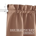 thumbnail image 7 of NICETOWN Door Curtain, Room Darkening Rod Pocket Thermal Insulated Privacy French Door Panel for Doorways, Cappuccino, 25"x40", 1 Piece, 7 of 7