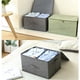 thumbnail image 4 of Caja de almacenamiento de ropa para el hogar, dormitorio, organizador de ropa interior de algodón y lino con tapa Simple, contenedor de Almacenamiento y organización del hogar Café, 45*35*25 CM L Naiovety HA077426-04, 4 of 6