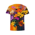 thumbnail image 4 of Fengqque 2025 Women's Sexy Summer Printed Round Neck Regular Fit Top, 4 of 5