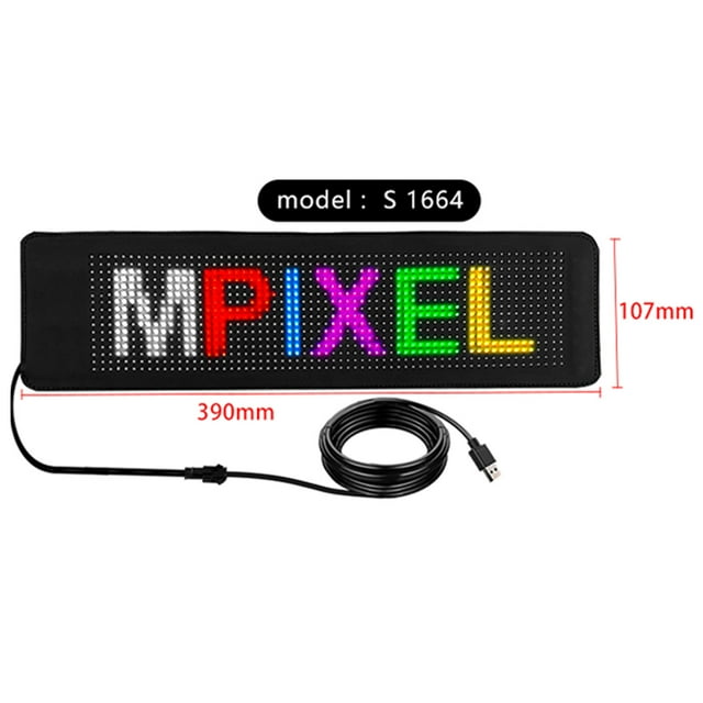 LED Screen Sign Advertising RGB Foldable Scrolling Message display Board App Soft Flexible Led Panel Car Rear Window Display APP Control