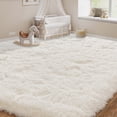 thumbnail image 5 of Janvonne Area Rugs for Living Room，Soft Fluffy Shaggy Bedside Rug,Indoor Floor Carpet for Bedroom Dorms, Nursery Rooms, Home Decor,9x12ft,Cream White, 5 of 8
