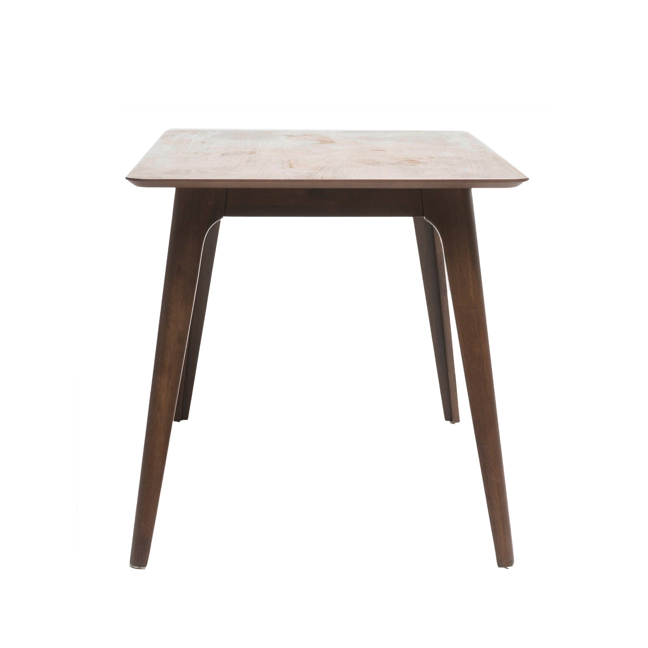47" Dining Table, Rectangular Kitchen Table with Faux Wood Tabletop and Rubberwood Frame, for Kitchen, Dining Room, Walnut