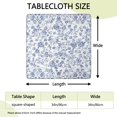 thumbnail image 2 of Floral Print Square Tablecloth, 34x34 Inch Elastic Hem Waterproof Polyester for Coffee Table or RV Use, 2 of 6