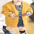 thumbnail image 4 of Toddler Baby Girls Knit Sweater Cardigan Coat Pompom Button Warm Outerwear, 4 of 6