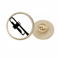 thumbnail image 1 of Corne Musique Classique Vitalité Sonne Rond Métal Broche d'Or Clip, 1 of 3
