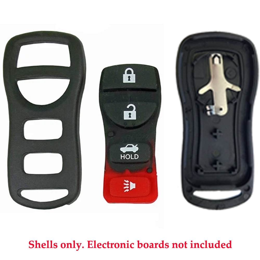 HQRP Keyless Remote Case Shell FOB 4 Buttons fits Nissan Maxima 2002 2003 2004 