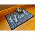 thumbnail image 6 of Woof Dog Food and Water Bowl Mat Carpet Placemat for Pet Dishes Machine Washable 19"x13", 6 of 8