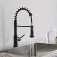 thumbnail image 5 of Blossom Kitchen Faucet with Pull Down Sprayer and Soap Dispenser, Single Handle High Arc Solid Brass Sink Faucets for 1 or 3 Hole, Matte Black Finish, 5 of 10