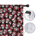 thumbnail image 4 of Blackout Kids Curtains,Black Red Rose Skull Pattern Childrens Insulated Curtains Set Of 2,Bedroom Essentials,Toddler Room Decor 42x84in(106x213cm), 4 of 5