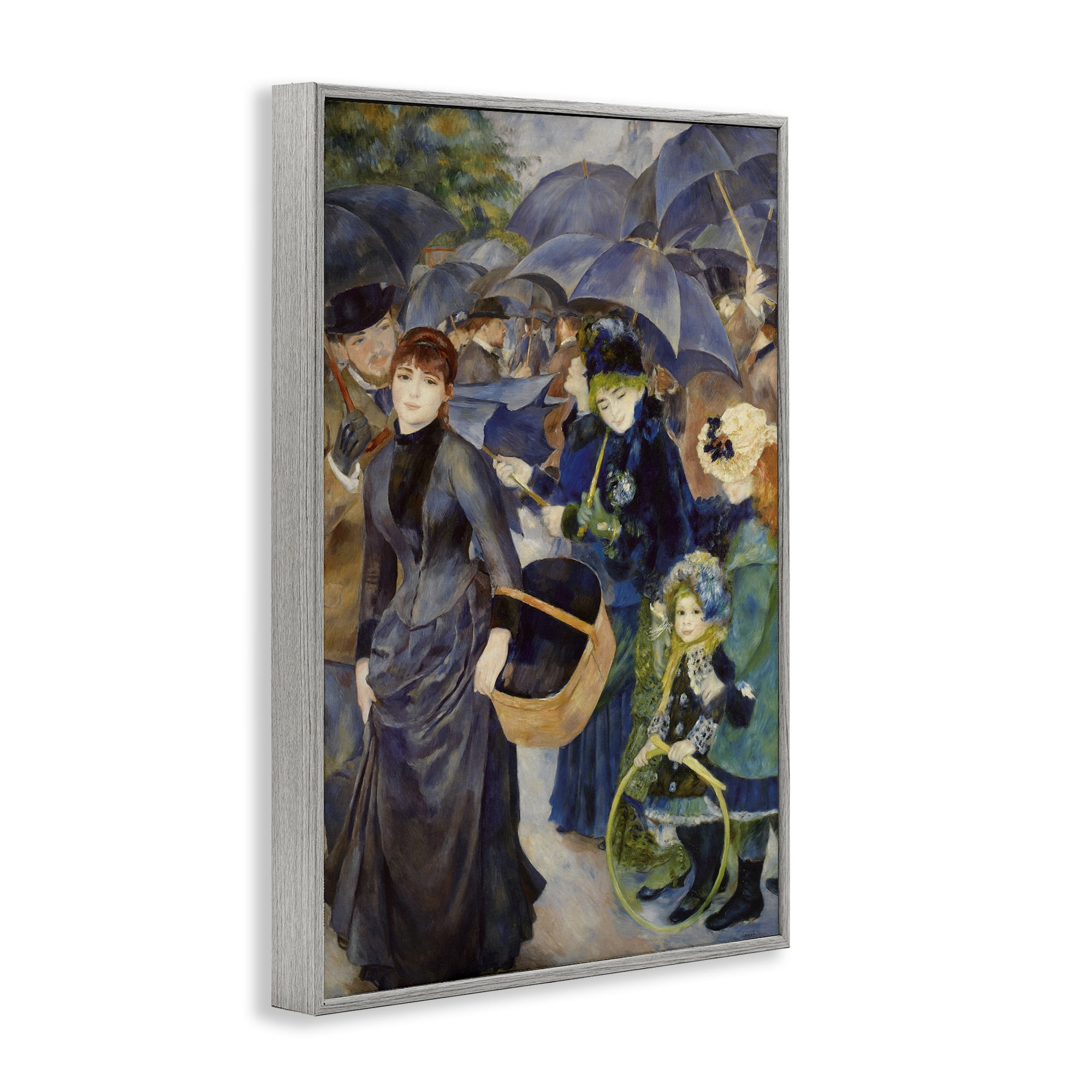 The Umbrellas Renoir Gray Framed Giclee Art, design by Masters Collection