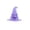 A003- Purple, variant on Halloween Decor, Witch Halloween Decor, Light Up Halloween Decorations, Spooky Halloween Decorations, 3.5X3.5 in Plastic Witch Hat Jack O Lantern Hanging Light with Led Flameless