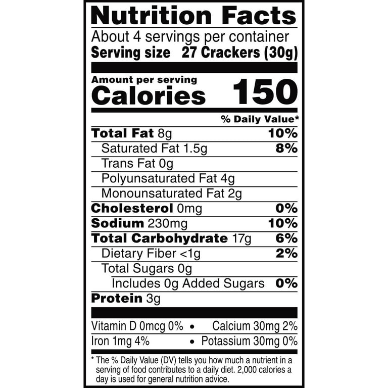 Cheez Its Nutrition Facts  