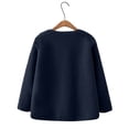 thumbnail image 6 of Tdoqot Womens Fleece Jacket Coats- Winter Loose Fit Casual Warm Button Down Midweight Jackets Navy Size M, 6 of 6