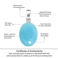thumbnail image 6 of 925 Sterling Silver Pendant Natural Blue Chalcedony Handmade Jewelry, 6 of 7