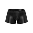 thumbnail image 5 of YiZYiF Mens Low Rise Glossy Boxer Briefs Underwear Solid Color Boxers Low Rise Swimming Trunks Black XXL, 5 of 7