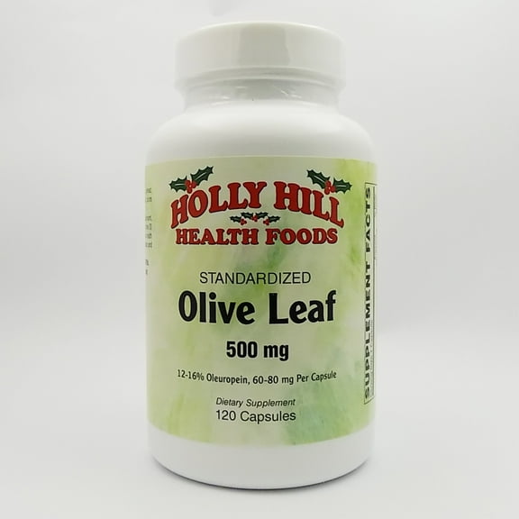 Holly Hill Health Foods, Standardized Olive Leaf, 500 MG, 120 Capsules