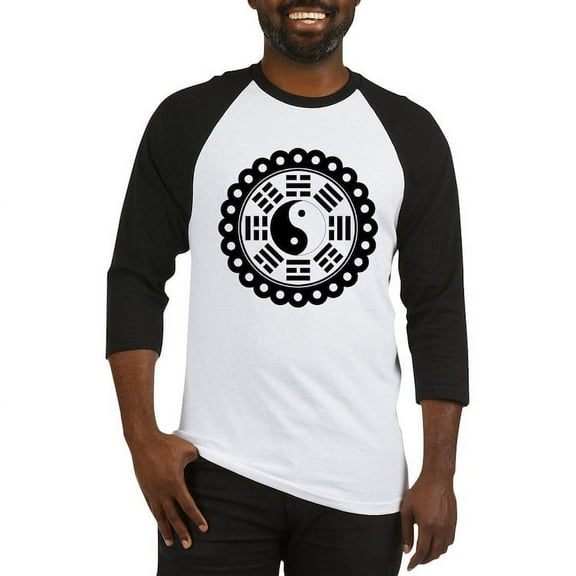 CafePress - Trigram Symbol Baseball Jersey - Cotton Baseball Jersey, 3/4 Raglan Sleeve Shirt