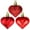 A, variant on 6Pcs Multi Finish Heart Shaped Baubles - Glittering Hanging Heart Ornaments for Christmas Tree Decor and Festive Home Holiday Decoration