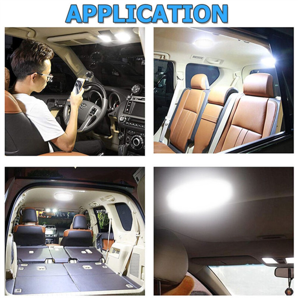 Lampe LED Coffre Voiture Avec Détecteur De Mouvement - Rechargeable USB, Aimant - Pour Voiture, Camping-car