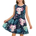 thumbnail image 2 of Spring Girls Dresses , Size 10 Dress for Little Girls,Adorable Cartoon Print Sleeveless Dress For Girls Casual Summer Play Outfit Toddler Kids Party Wear, 2 of 4