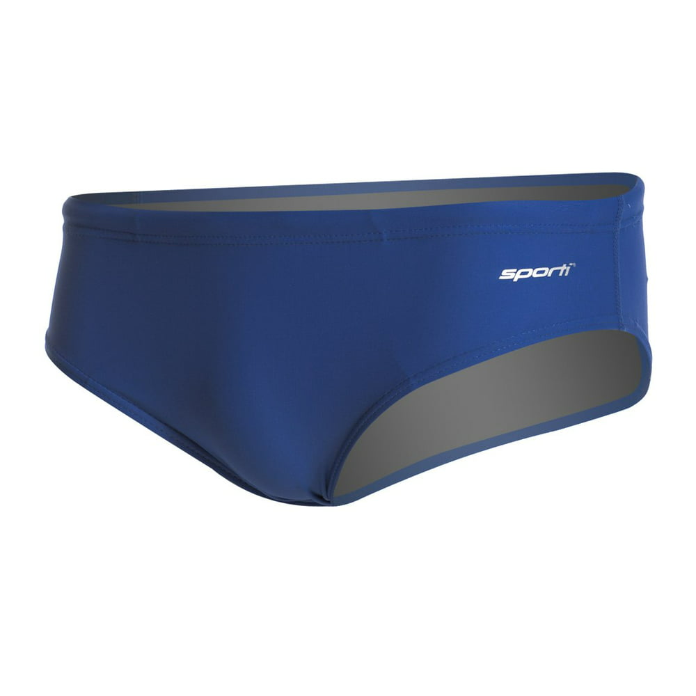 Sporti - Sporti Solid Swim Brief Swimsuit (30, Navy) - Walmart.com ...