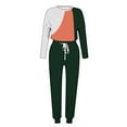 thumbnail image 7 of UAMVSH 2 Piece Sweatsuits Outfits Sets for Women Soft Jogging Workout Pants with Pockets Trendy Color Block Pullover Tops Long Sleeve Loungewear(LargeGreen), 7 of 7