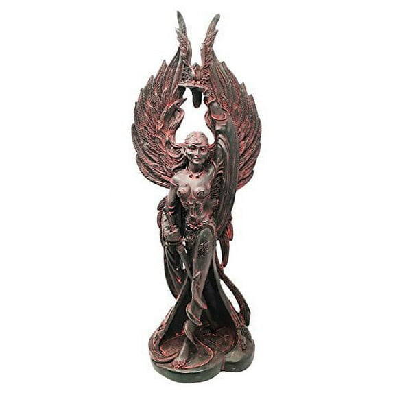 Irish Celtic War Goddess Morrigan Phantom Queen Figurine Valkyrie Battle Pose Sculpture
