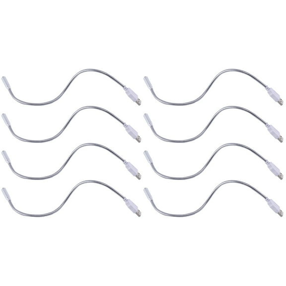 8 Pieces Keyboard Light Table Lamp with Clamp Reading USB for Laptop Computer Mini