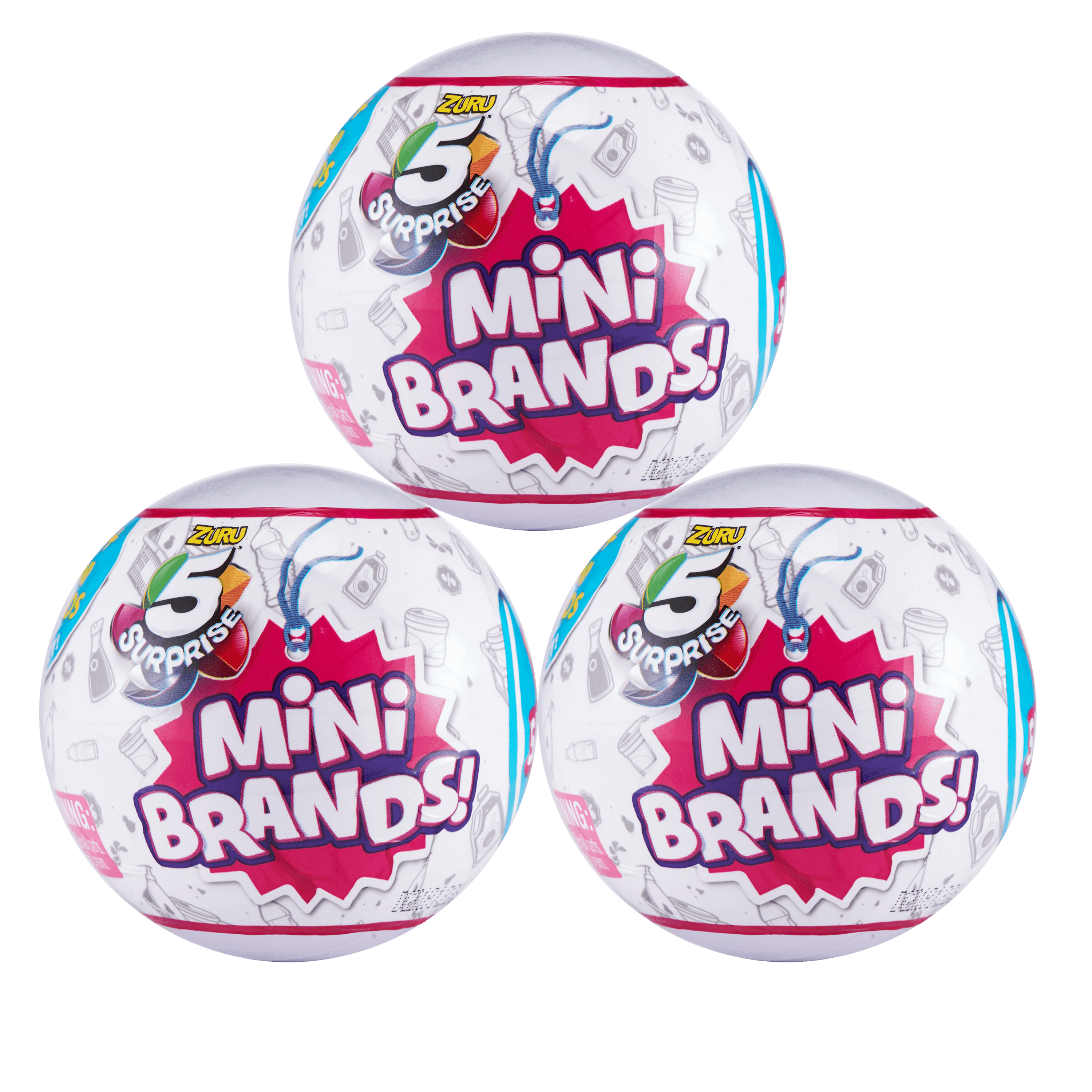 Details about   5 Surprise Mini Brands Mystery Capsule Collectible Toy by ZURU 8 Balls Lot of 4