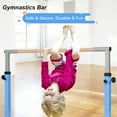 thumbnail image 3 of Costway Adjustable Steel Horizontal Training Bar Gymnastics Junior Home Practice Blue, 3 of 12