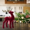 thumbnail image 4 of Darzheoy Christmas Deer Ornaments Christmas Snow Deer Pendant Flocking Vibe Arrangement Decorations Christmas Reindeer Tabletop Decorations, 4 of 6