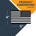 thumbnail image 2 of Magnet Me Up Black and White American Flag Vinyl Magnet Decal, Opposing 2 Pk, 4x6 in, Black, White, 2 of 7